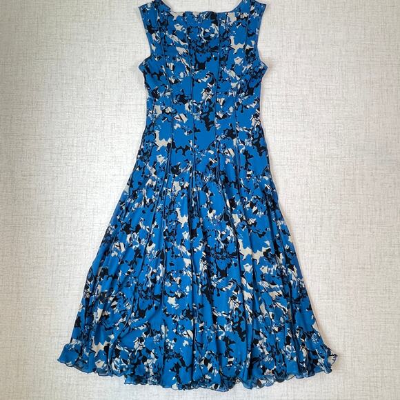 Coldwater Creek Floral Sleeveless Mesh Shadow Print Midi Dress Size 8 - Picture 2 of 7